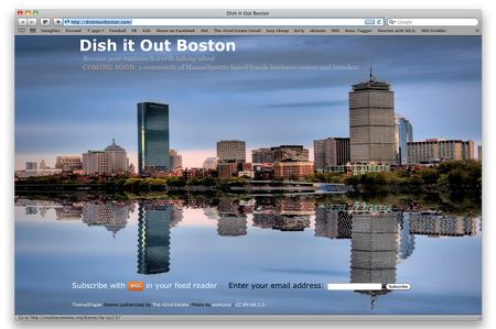 The Dish It Out Boston pre-launch landing page